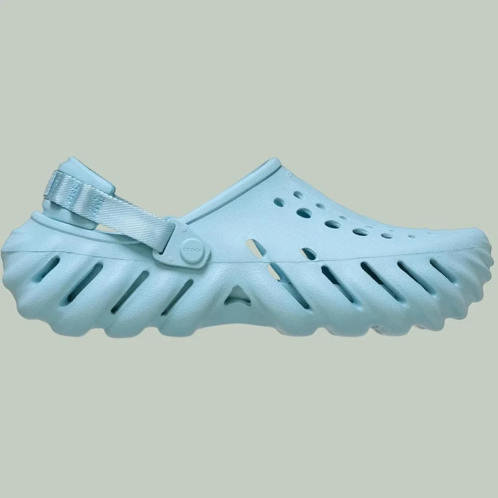 Crocs Echo Clog Light Blue Streetwear Molded Slip On  Mens Size 13 NEW